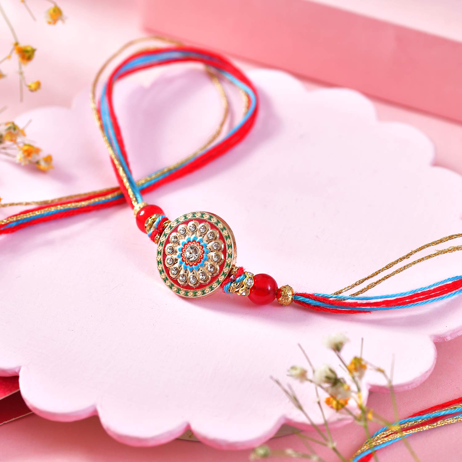 Stylish & Traditional Two Rakhi Set