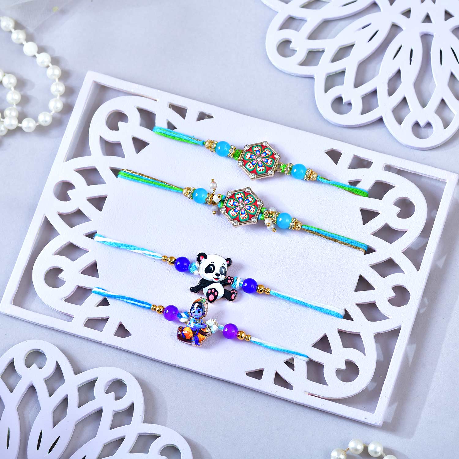 Four Family Rakhi Set