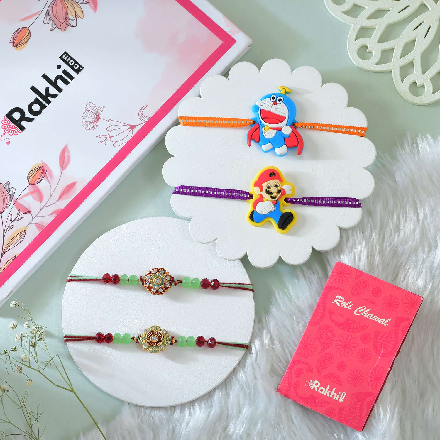 Bhaiya Bhabhi and Kids Family Rakhi Hamper
