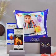 Birthday Customized Cushion With Lindt Chocolates
